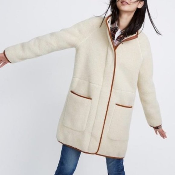 Madewell Jackets & Blazers - Madewell Cream Sherpa Estate Coat XL